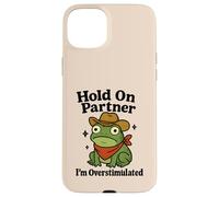 Hold on Partner Frog Funny Western Cowboy Anxiété Humour Coque pour iPhone 15 Plus