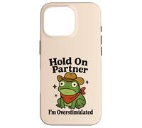 Hold on Partner Frog Funny Western Cowboy Anxiété Humour Coque pour iPhone 16 Pro