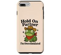 Hold on Partner Frog Funny Western Cowboy Anxiété Humour Coque pour iPhone 7 Plus/8 Plus