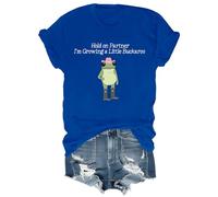 Hold On Partner I'm Growing A Little Buckaroo Shirt Chemises de grossesse amusantes, bleu marine, XL