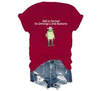 Hold On Partner I'm Growing A Little Buckaroo Shirt Chemises de grossesse amusantes, bordeaux, M