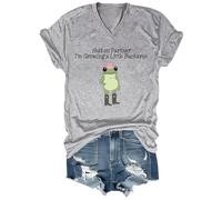 Hold On Partner I'm Growing A Little Buckaroo Shirt Chemises de grossesse amusantes, Gris-VT-1, M
