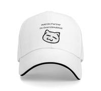 Hold on Partner Je suis surstimulé Casquette de Baseball Gym en Plein air Sun-Proof Hip Hop Chapeaux Hommes Femmes y2k Drôle Logo Personnalisé Snapback Cap