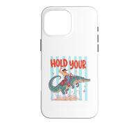 Hold Your Gator Cowboy Alligator Riding Humour Coque pour iPhone 16 Pro Max