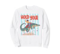 Hold Your Gator Cowboy Alligator Riding Humour Sweatshirt