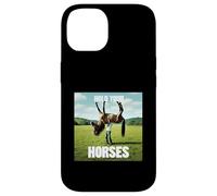 Hold Your Horse Fun Meme Un Homme avec Un Cheval sur l'épaule Coque pour iPhone 14