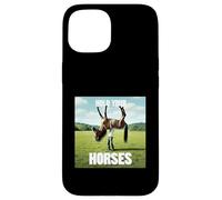 Hold Your Horse Fun Meme Un Homme avec Un Cheval sur l'épaule Coque pour iPhone 15