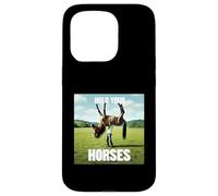 Hold Your Horse Fun Meme Un Homme avec Un Cheval sur l'épaule Coque pour iPhone 15 Pro