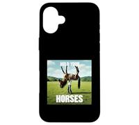 Hold Your Horse Fun Meme Un Homme avec Un Cheval sur l'épaule Coque pour iPhone 16 Plus