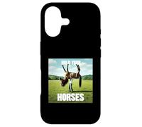 Hold Your Horse Fun Meme Un Homme avec Un Cheval sur l'épaule Coque pour iPhone 17