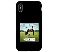 Hold Your Horse Fun Meme Un Homme avec Un Cheval sur l'épaule Coque pour iPhone X/XS