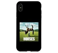 Hold Your Horse Fun Meme Un Homme avec Un Cheval sur l'épaule Coque pour iPhone XS Max