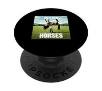 Hold Your Horse Fun Meme Un Homme avec Un Cheval sur l'épaule PopSockets PopGrip Adhésif