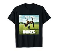 Hold Your Horse Fun Meme Un Homme avec Un Cheval sur l'épaule T-Shirt