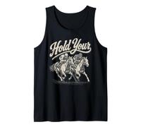 Hold Your Horses Funny Horses Racing Jockey Equestrian Débardeur