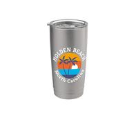 Holden Beach Souvenir de vacances d'été Caroline du Nord Gobelet isotherme en acier inoxydable double paroi