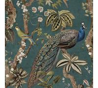 Holden Decor Papier Peacock Woods Papier Peint Motif Botanique Feuilles