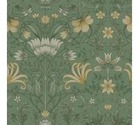 Holden Decor Papier peint vintage floral vert 13550 - Jardin botanique de feuilles de fleurs