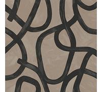 Holden Linear Swirl Fond D'écran pour Salon, Chambre, Couloir, Décoration - Moderne Design Graphique Decoratif Papier Peint avec des tourbillons abstraits et une finition de style coup de pinceau