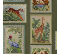 Holden Odyssey Papier peint avec cadre jungle tropicale - Vert émeraude et motif feuilles botaniques - Revêtement mural sur le thème de la nature exotique (14271)