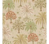 Holden Odyssey Papier peint palmiers tropicaux - Corail doux et beige - Décoration murale de style côtier (14290)
