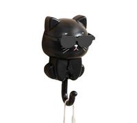 Holder de clé de chat | 1,77x3,35 pouces pour chaton de chaton Crochets du sac adhésif | Crochets muraux de services publics avec lunettes de soleil décoratives mignonnes portefeuille adhésif pour ani