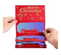 Holder De Trésorerie De Noël - Organisateur Mince À 6 Plans, Ensemble D'enveloppes De Festival De Festival | Conception Du Père Noël Et Des Cerfs, Soupchage Cadeau De Vacances, Portefeuille En