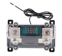 Holder Distribution Block, 1x0GA In 1x4GA Out Box with Digital Voltage Display, 100A Holder for Car Audio System, Truck Boat Yacht Stereo, Plastic Metal Construction