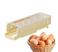 Holder for Fridge, Stackable Space Saving Automatic Rolling Dispenser Rack, Storage Organizer for Kitchen Refrigerator Home Bakers Restaurant Farm RV Apartment Office Meal Prep