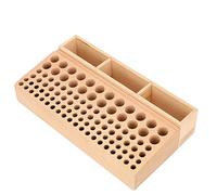 Holder Leather Craft outil 98 trous Support en bois Leathercraft outil Artisanat en cuir bois Stamp punch outil Support à boîte Organisateur(#1)