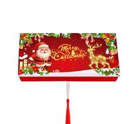 Holder monétaire de Noël - Livret à sous pour cartes de vœux, faveurs de fête avec des glands décoratifs, Organisateur de cadeau festif pour les filles Men Mom Maman Ami Famille Family Birthday Party