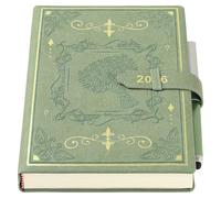 Holderzyi Agenda académique 2026 journalier et mensuel format A5, 12 mois de janvier 2026 à décembre 2026, avec couverture élégante, stylo et poche intérieure (Vert)