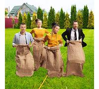 Holdes 4 Sacs De Saut De Course De Sacs De Pommes De Terre, Joueurs Jeux De Fête, Jeux De Plein Air Gazon,Pommes De Terre Sacs De Course en Sac,Course De Relais Legged Bandes Élastiques Cravate Corde