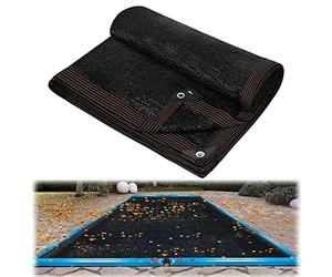 Holdes 5 x 10 / 6 x 12 m - Filet de bassin à mailles fines - Bâche de bassin pour étang sans feuilles - Filet polyvalent en noir - Filet rectangulaire dans le sol - Bâche de piscine pour couvrir la