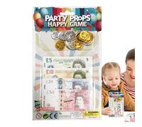 Holdes Argent Jouet,Kit Monnaie Jouet - Accessoire de Jeu de Rôle et de Faire-Semblant pour Garçons et Filles Utilisable en Classe École Maison Voyage Anniversaire et École à la Maison