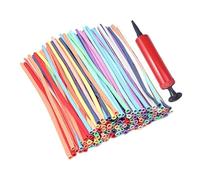 Holdes Ballons longs en latex fins - Couleurs assorties - Pompe à air incluse - Ballons pour art animal pour interaction parent-enfant