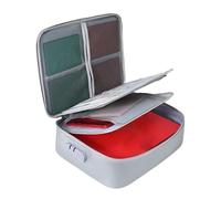 Holdes Boîte à documents ignifuge | Boîte de rangement étanche multicouche | Boîte de sécurité ignifuge | Pour le stockage des passeports d'archives, certificats, ordinateurs portables, stylos, cartes