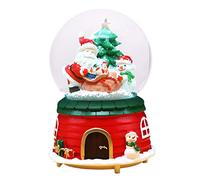 Holdes Boule à neige musicale de 14 cm, boule de , peinture à la main, décoration musicale lumineuse, mélodie d'artware, boule de de table éclairée à piles