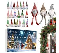 Holdes Calendrier de l Avent de Noël - Set de Compte à Rebours Gnome 24 Jours - Jouet Festif pour Fête Festival Activités Familiales | Enfant Garçon Fille