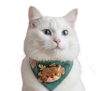 Holdes Collier De Chat Pour Noël, Costume Élastique pour Fêtes pour Déguisement d'Animal de Compagnie, Bandana De Noël Pour Animal De Compagnie, Pour Les Rassemblements Familiaux Les Séances Photo Les