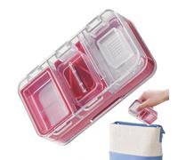 Holdes Coupe-Comprimé,Coupe-Médicament Double Couche,Boîte à Pilules Portable pour Voyage et Quotidien avec Coupeur Intégré pour Adultes et Seniors - Pour Infirmières École Camping Entreprise Maison