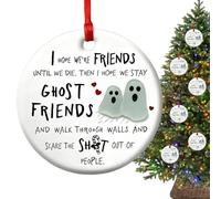 Holdes Décorations De Noël D'Amitié,Ornement Souvenir Rond De Noël | Décorations pour Fête Entre Amies - pour Arbre Mur Porte Fenêtre Chevet Maison Bureau Fête Anniversaire Adultes