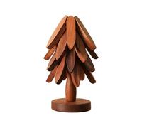 Holdes Dessous de verre en forme d'arbre, pliable et résistant à la chaleur, en bois pour sapin de Noël, dessous de théière | Pour la maison, la cuisine, le restaurant