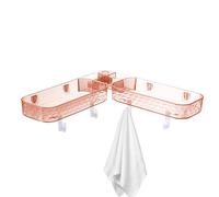 Holdes Étagère d'angle de douche - Support de vidange multifonction stable - Support mural pour bidon - Pour lavabo et cuisine, pour organiser la routine, pour l'hygiène et le confort de la maison
