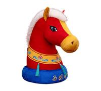 Holdes Jouet en Peluche De Cheval,Décorations Mascotte pour Les Célébrations du Printemps - Peluche pour l'Année du Cheval Chinoise | pour La Voiture La Maison Le Bureau Le Restaurant Et La Table