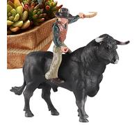 Holdes Jouets d'équitation Cowboy Bull - Jouets réalistes de Figurines de bovins de torero Espagnol | Figurine Rodeoes pour Figurines de Collection pour garçons Filles de 3 à 5 Ans 6 à 12 Ans