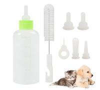 Holdes Kit de biberon d'allaitement pour chiot | Ensemble de biberons pour chats | Kit complet de biberon pour animaux de compagnie avec biberon, tétons de rechange pour animaux de compagnie
