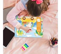 Holdes Livre d'Activités,Jouet de Voyage en Avion Résistant à l'usure | Livre Interactif pour Bébés,pour Voiture Restaurant Poussette Chaise Haute Maison École