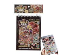 Holdes Livre De Scènes Autocollantes 3D - Miniature Maison Hantée Autocollants Adulte,Collection de Décalcomanies Artisanales Décoratives pour Maison Voyage Journal Scrapbooking - Halloween