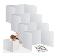 Holdes Lot de 4 chemises brise-vue pour étudiants, séparateur de bureau pour étudiants, panneau brise-vue facile à nettoyer, séparateur de bureau pour la salle de classe